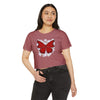 "Crimson Butterfly" Crop Top