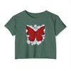 "Crimson Butterfly" Crop Top
