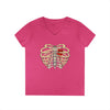 "Caged Heart" V-Neck T-Shirt