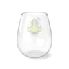 Stemless Columbine Skull Wine Glass, 11.75oz