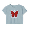 "Crimson Butterfly" Crop Top