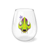 Stemless Columbine Skull Wine Glass, 11.75oz