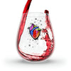 "Sketchy Heart" Stemless Wine Glass, 11.75oz