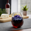 "Isilme Logo" Stemless Wine Glass, 11.75oz