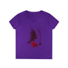 "Crimson Raven" V-Neck T-Shirt
