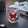 "Crimson Butterfly" Whiskey Glass
