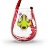 Stemless Columbine Skull Wine Glass, 11.75oz