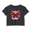 "Crimson Butterfly" Crop Top