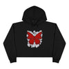 "Crimson Butterfly" Crop Hoodie