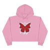 "Crimson Butterfly" Crop Hoodie