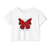 "Crimson Butterfly" Crop Top
