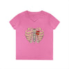 "Caged Heart" V-Neck T-Shirt