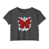 "Crimson Butterfly" Crop Top
