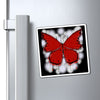 "Crimson Butterfly" Magnets