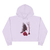 Crimson Raven Crop Hoodie