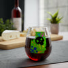 "Graffiti Skull" Stemless Wine Glass, 11.75oz