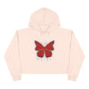 "Crimson Butterfly" Crop Hoodie
