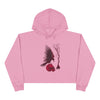 Crimson Raven Crop Hoodie