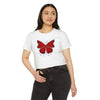 "Crimson Butterfly" Crop Top