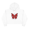 "Crimson Butterfly" Crop Hoodie