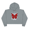"Crimson Butterfly" Crop Hoodie