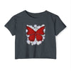 "Crimson Butterfly" Crop Top
