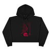 Crimson Raven Crop Hoodie