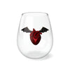 "Heart of Shadows" Stemless Wine Glass, 11.75oz
