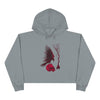 Crimson Raven Crop Hoodie