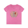 "Caged Heart" V-Neck T-Shirt