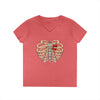 "Caged Heart" V-Neck T-Shirt