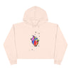 "Sketchy Heart" Crop Hoodie
