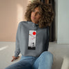 "Dancing Crane" Crop Hoodie
