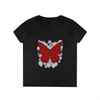 "Crimson Butterfly" V-Neck T-Shirt