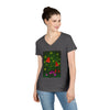 "Mushroom Forest"V-Neck T-Shirt