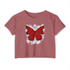 "Crimson Butterfly" Crop Top