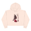 Crimson Raven Crop Hoodie