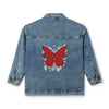 "Crimson Butterfly" Denim Jacket