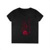 "Crimson Raven" V-Neck T-Shirt